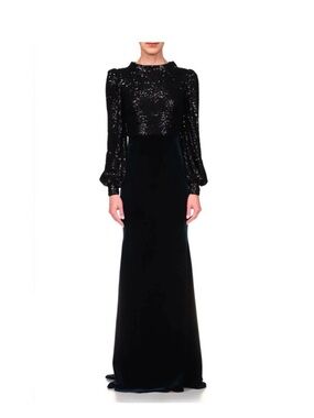 Badgley Mischka Sequin and Velvet Evening Gown, size 6 , NWT